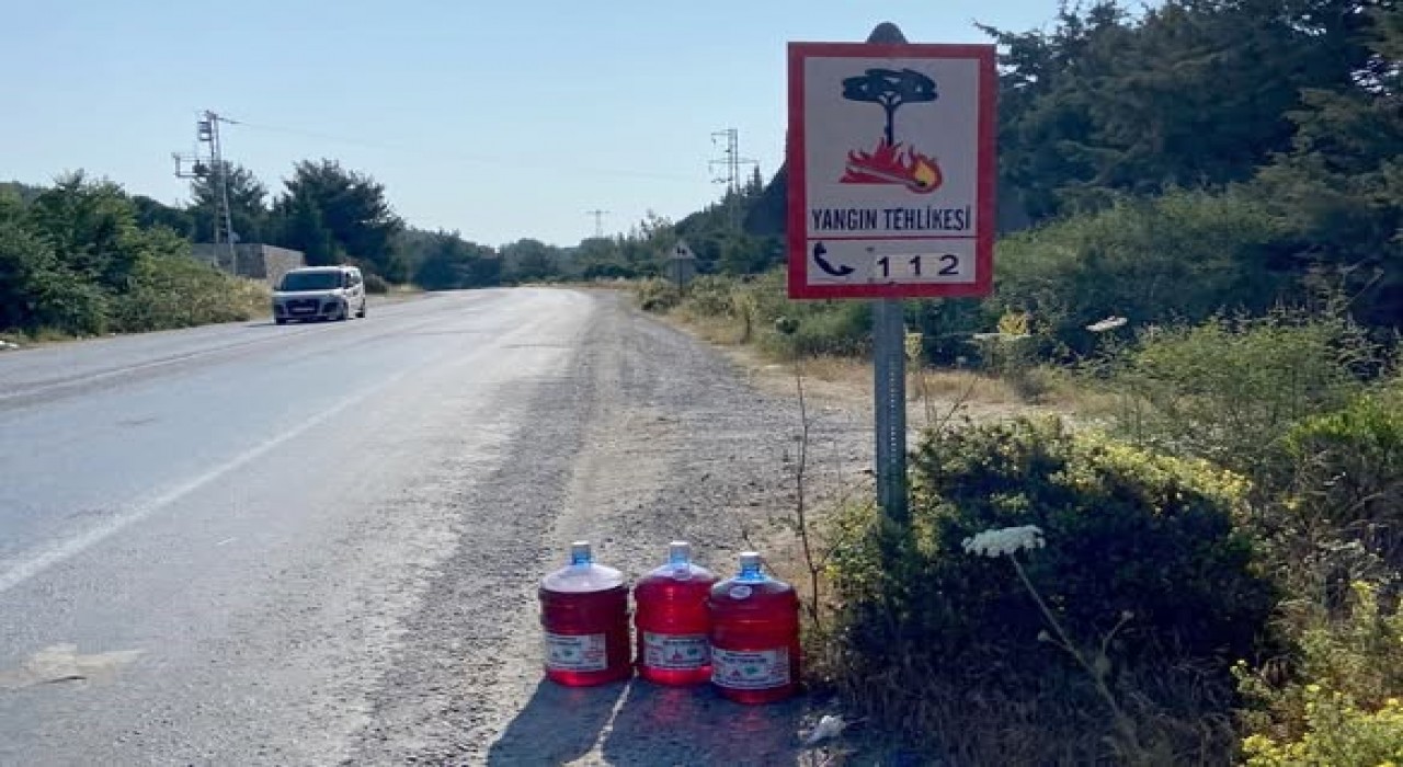 Aydında yangınlara ilk müdahale için damacana çözümü