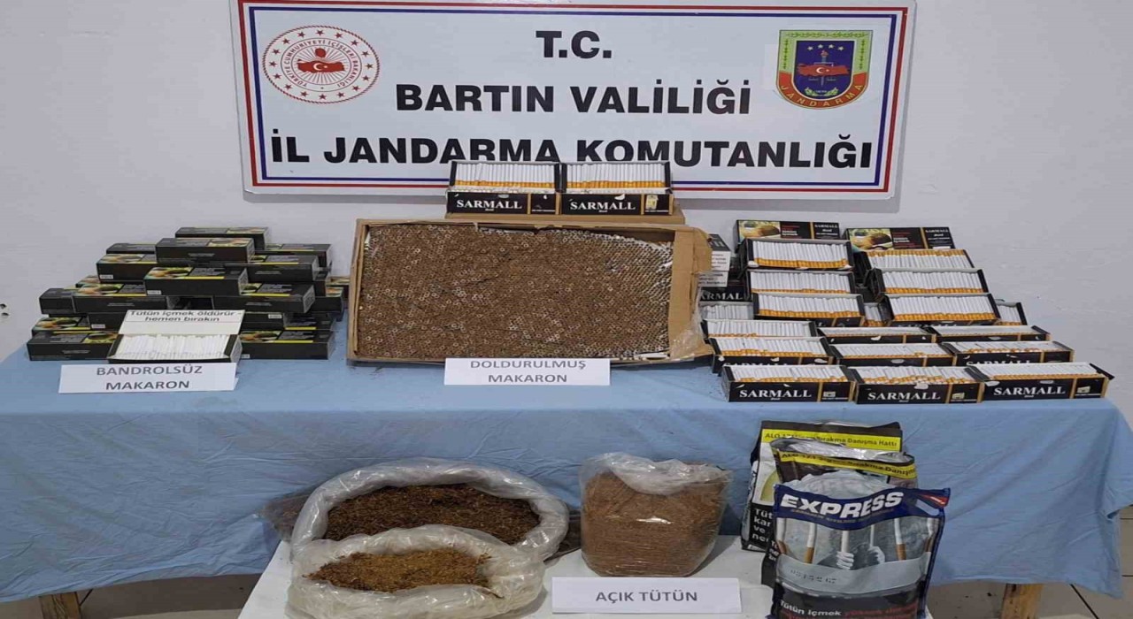 Bartında jandarmadan tütün operasyonu