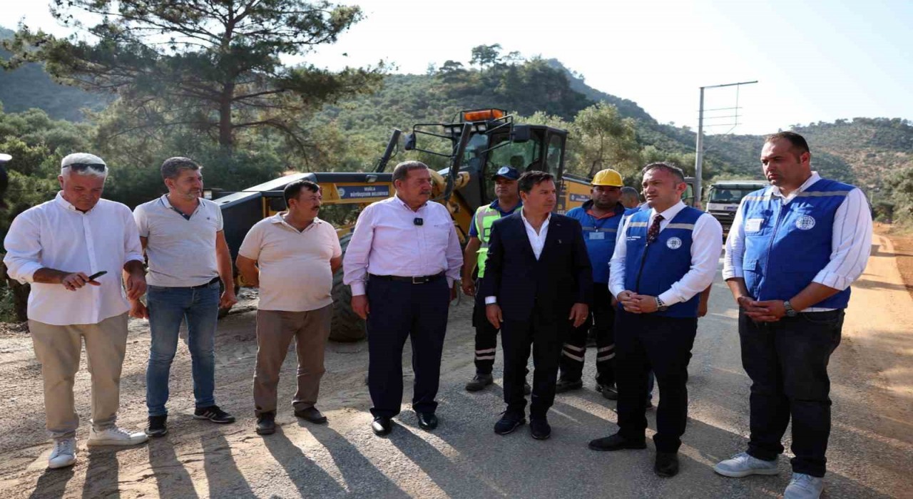 Başkan Aras Milastaki yol çalışmalarını inceledi