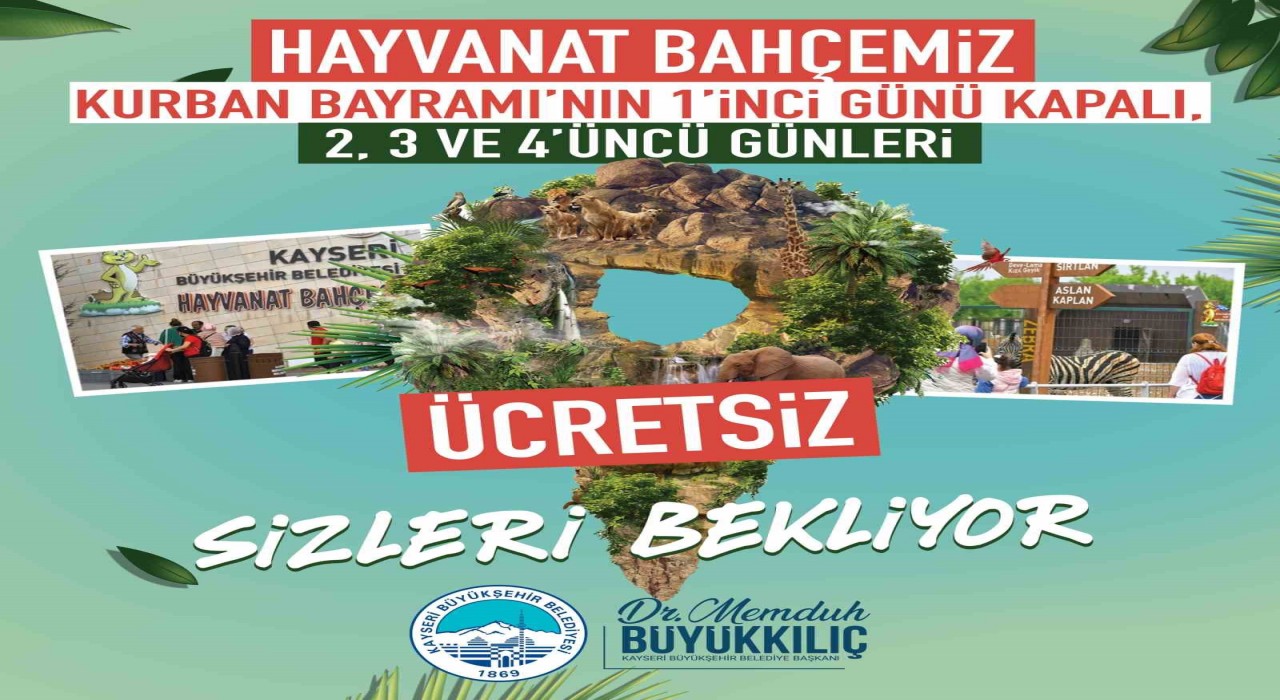 Başkan Büyükkılıç: Hayvanat bahçemiz Kurban Bayramında ücretsiz olacak