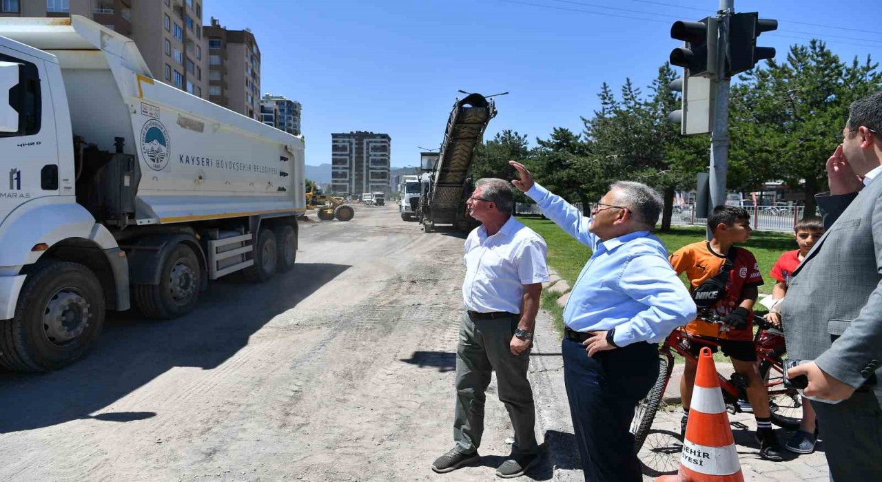Başkan Büyükkılıç; Seher Bulvarındaki yatırımı yerinde inceledi
