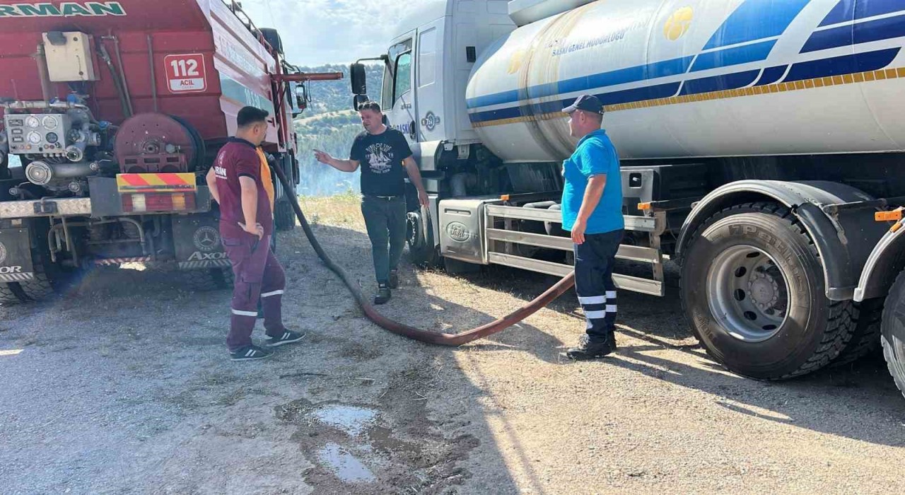 Bigadiç Çamköyde orman yangını