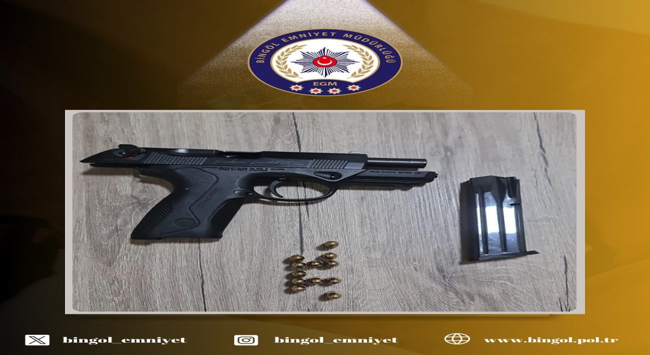 Bingölde araçta ruhsatsız silah ele geçirildi