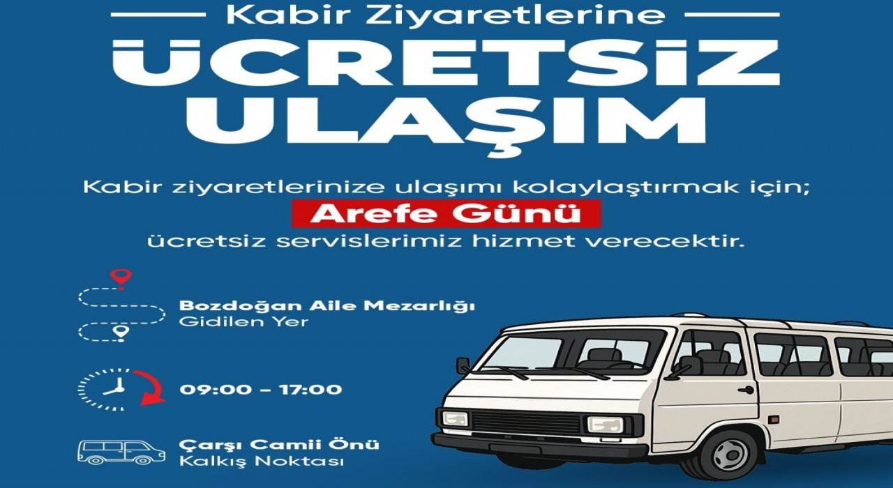 Bozdoğan Belediyesinden mezarlık ziyaretlerine ücretsiz servis