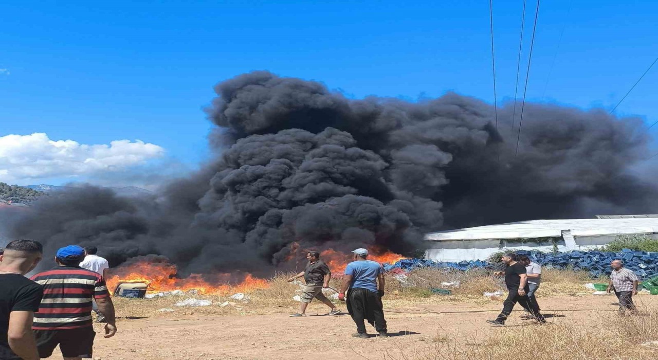 Bozyazıda korkutan yangın