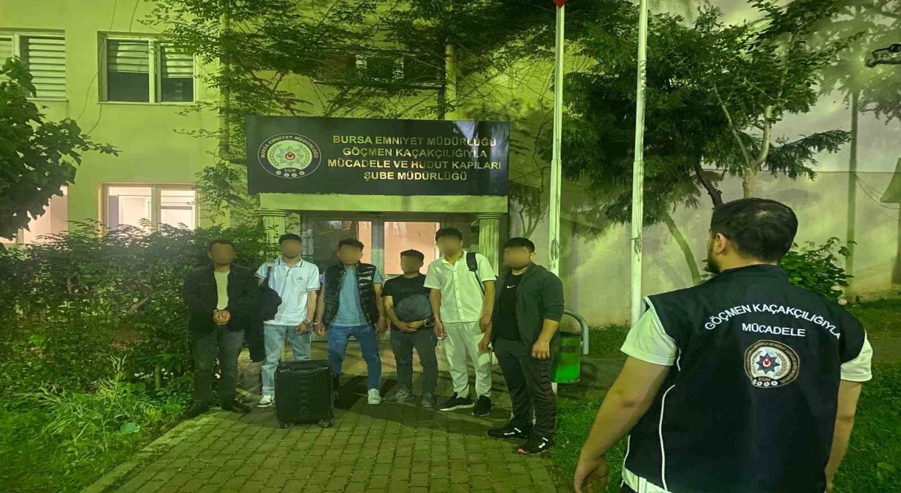 Bursada göçmen kaçakçılığı operasyonu: 2 şüpheli ve 7 kaçak göçmen yakalandı