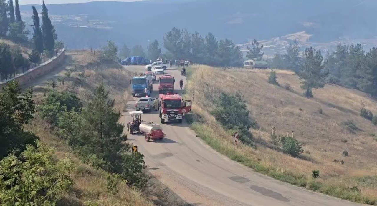 Bursadaki o köy yangın sebebiyle tahliye ediliyor