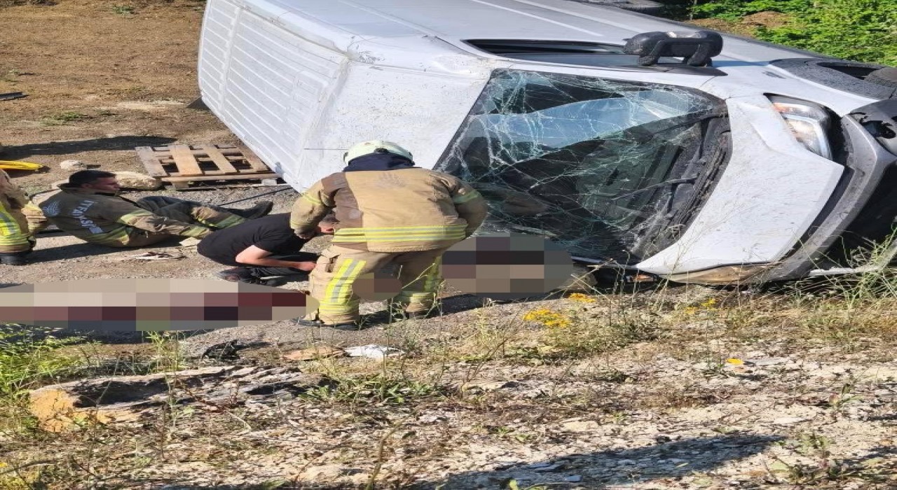 Çatalcada kontrolden çıkan araç takla attı: 1 ölü