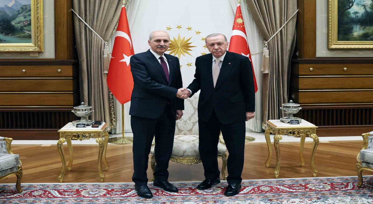 Cumhurbaşkanı Erdoğan, TBMM Başkanı Kurtulmuşu kabul etti