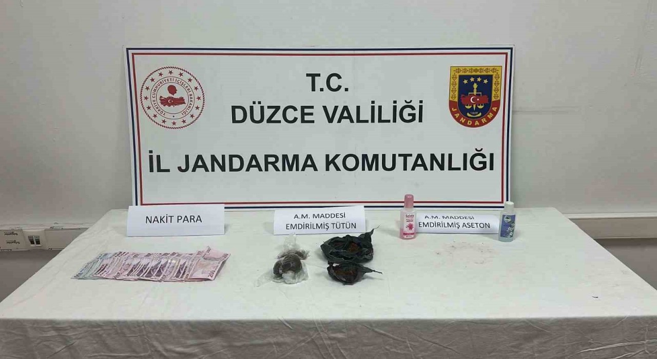 Düzcede jandarmadan uyuşturucu operasyonu
