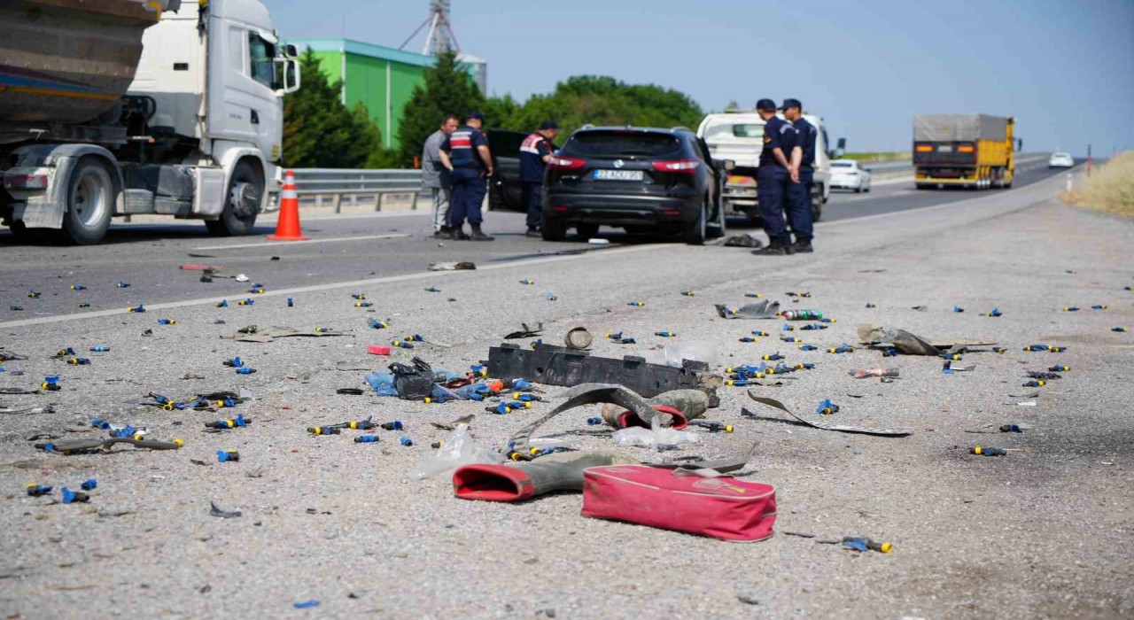 Edirnede feci kaza: 1 ölü, 1 yaralı