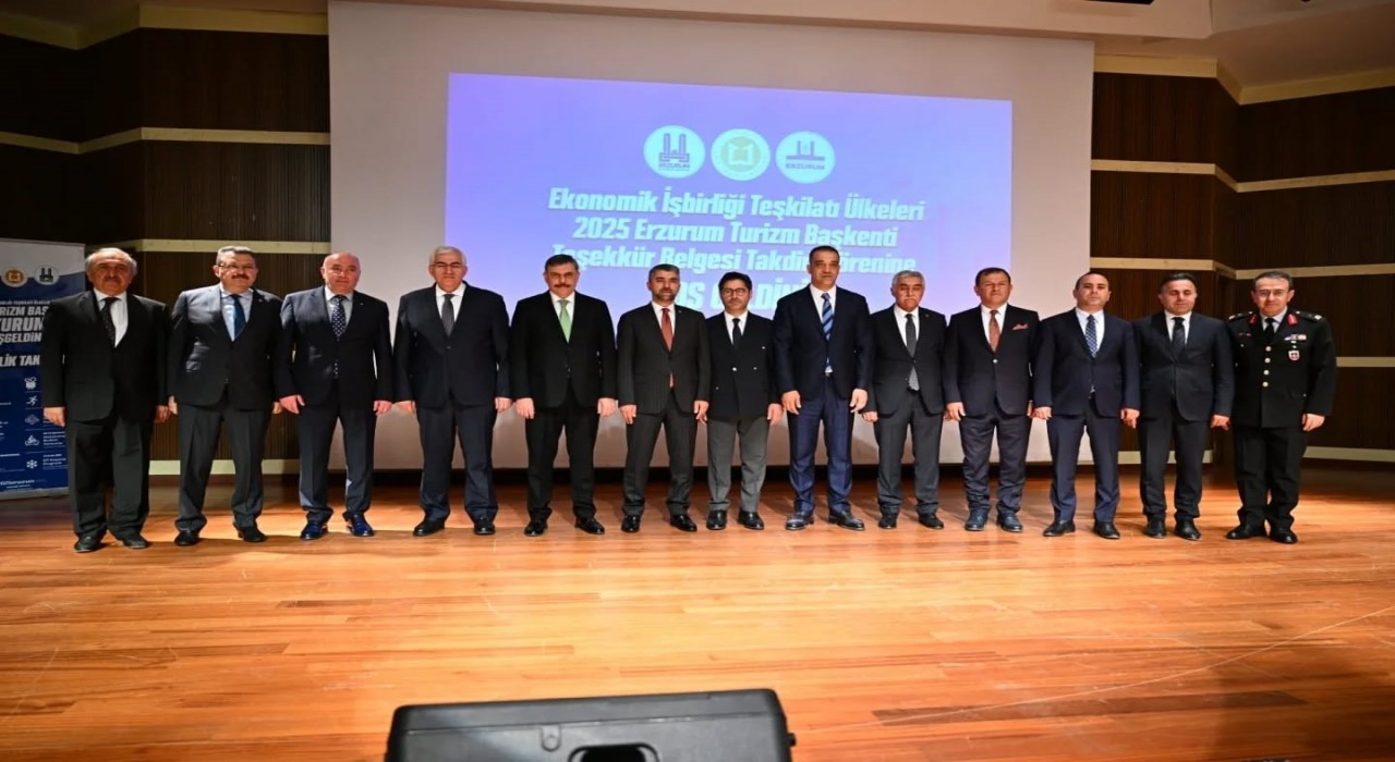 EİT 2025 Erzurum Turizm Başkenti teşekkür belgesi takdim töreni düzenlendi