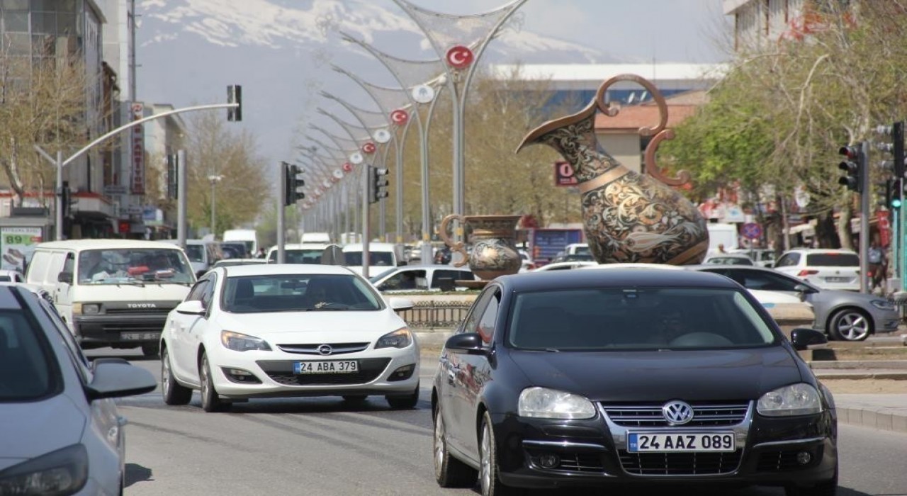 Erzincanda araç sayısı 79 bin 988 oldu