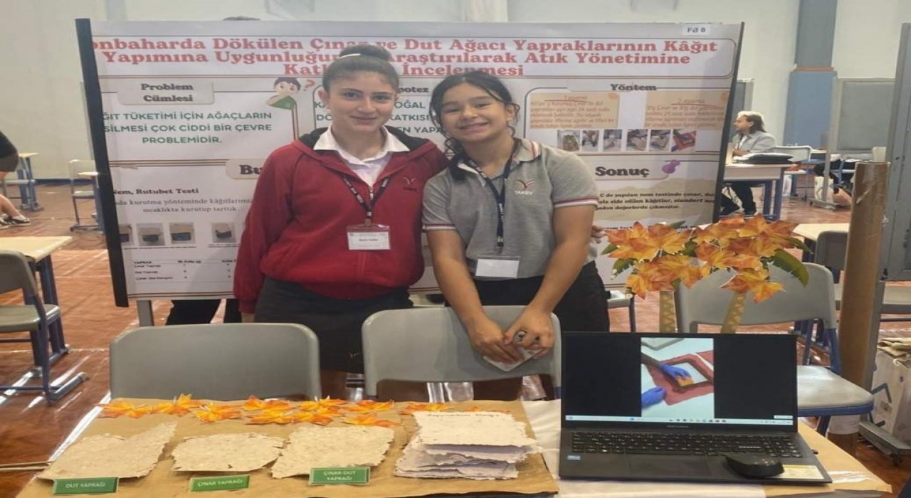 Fen araştırma projesi şampiyonları Mira ve Beren oldu