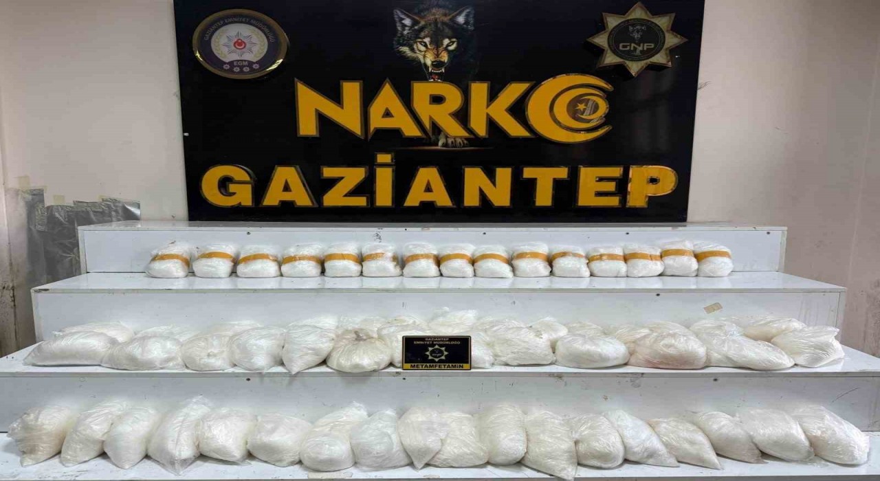 Gaziantepte 58 kilo metamfetamin ele geçirildi