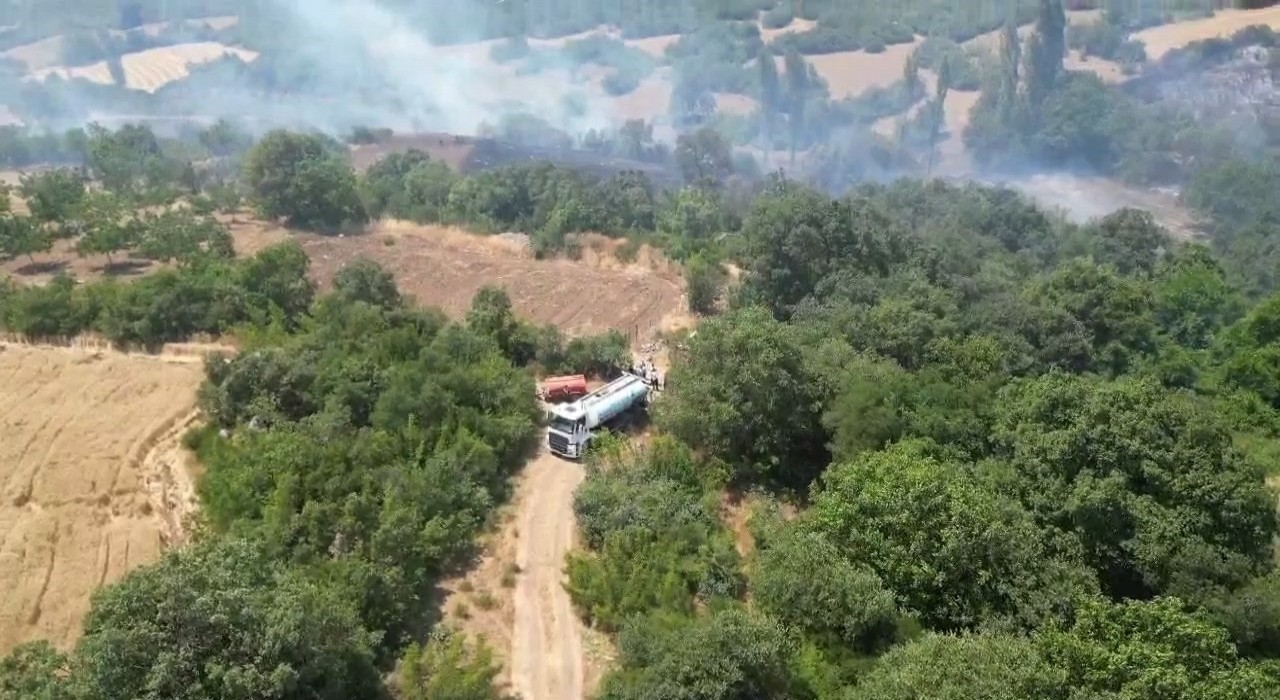 İnegölde orman yangını kontrol altına aldı, yangının çıkış nedeni ortaya çıktı