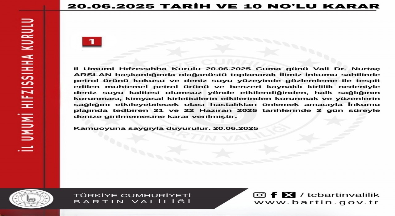İnkumunda hafta sonunda denize girmek yasaklandı