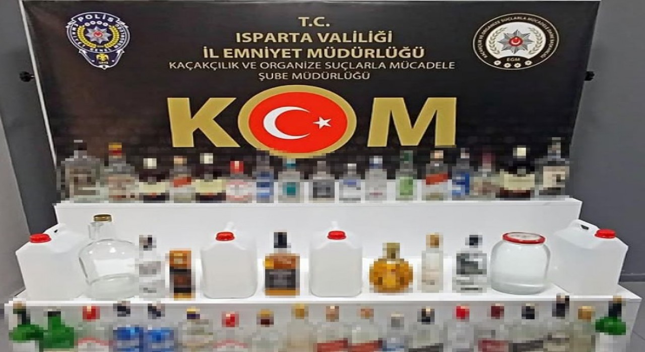 Ispartada kaçak alkol operasyonu: 27 litre kaçak içki ele geçirildi