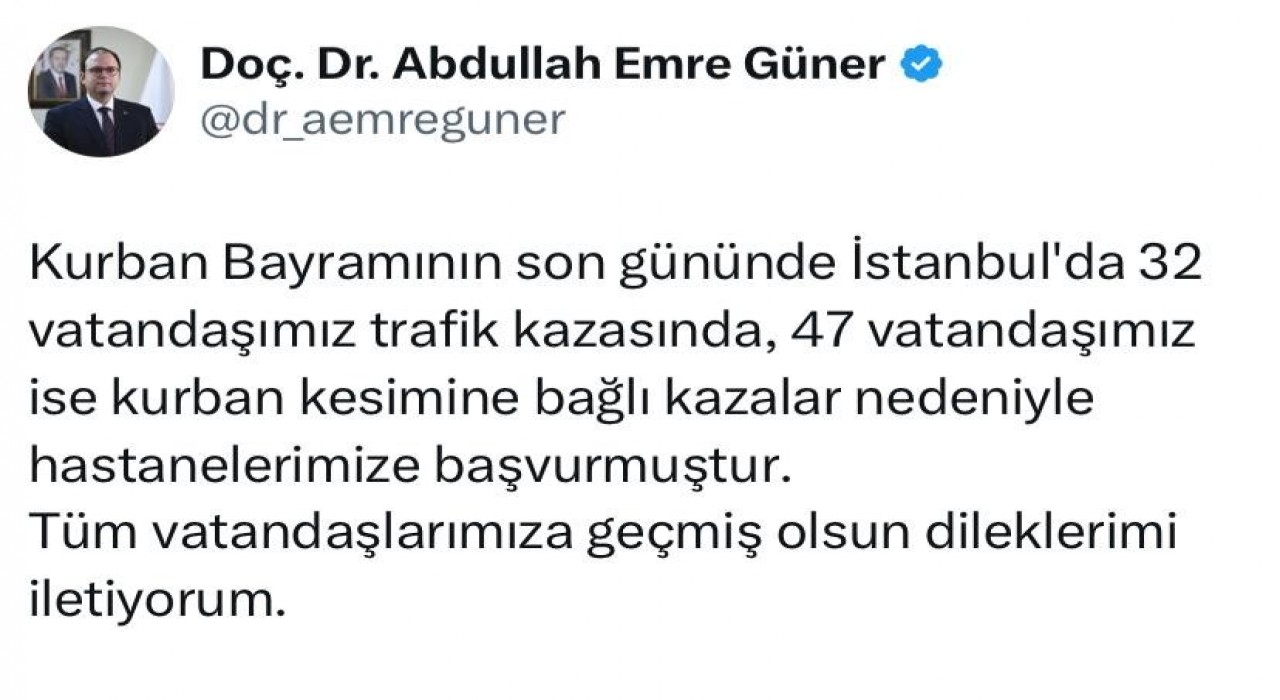 İstanbulda bayramın son gününde 79 kişi hastaneye başvurdu