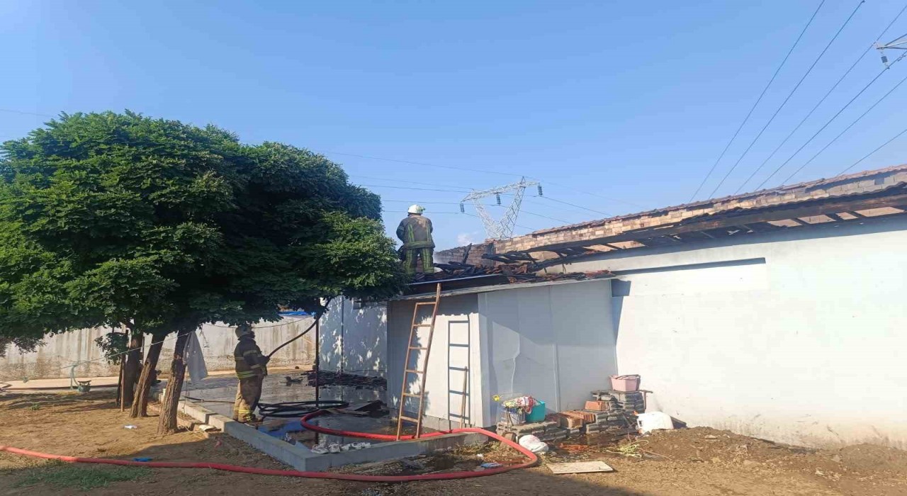 İzmirde çiftlik yangını: 1 yaşındaki bebek ağır yaralandı