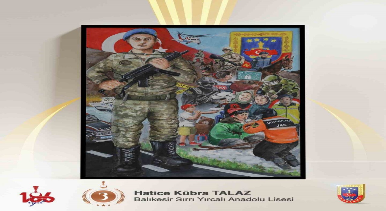 Jandarma temalı liseler arası resim yarışması sonuçlandı