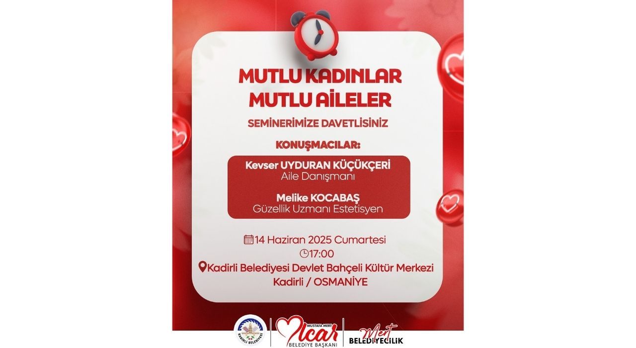 Kadirli Belediyesi’nden Kadınlara Yönelik Farkındalık Semineri