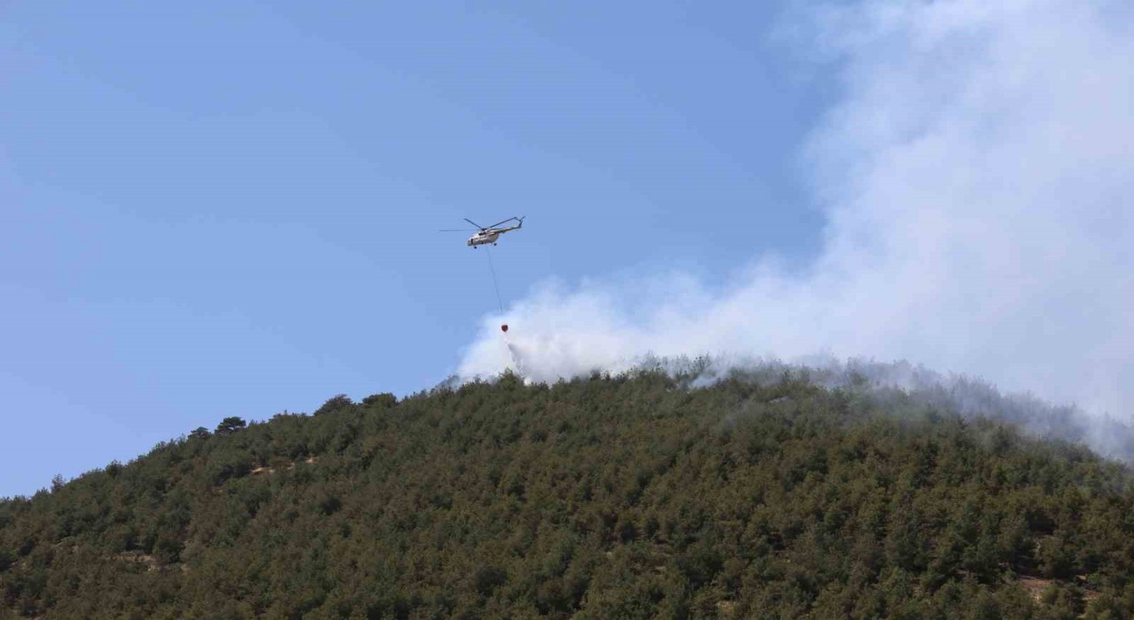 Kahramanmaraşta orman yangınlarından biri kontrol altına alındı, diğeri sürüyor