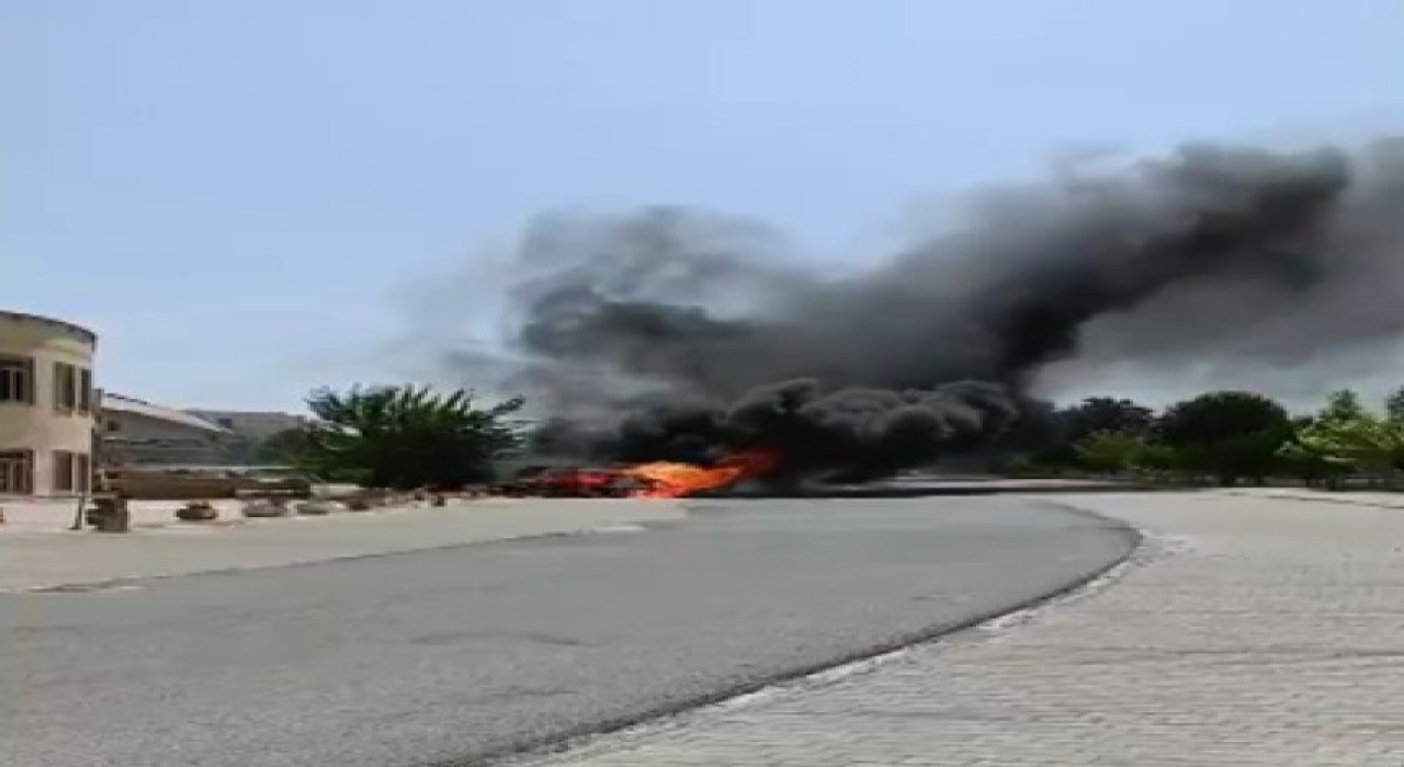 Kahramanmaraşta otomobil yangını