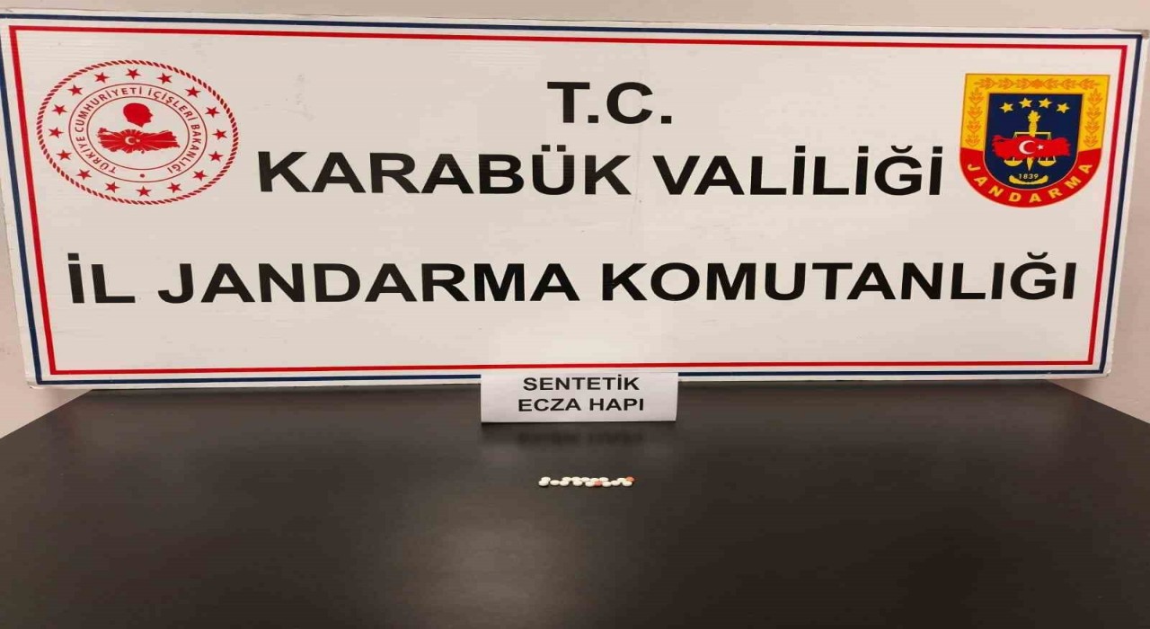 Karabükte 17 sentetik ecza ele geçirildi