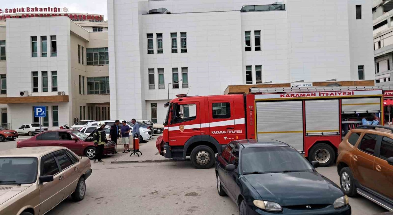 Karamanda araç yanıyor ihbarı ekipleri harekete geçirdi