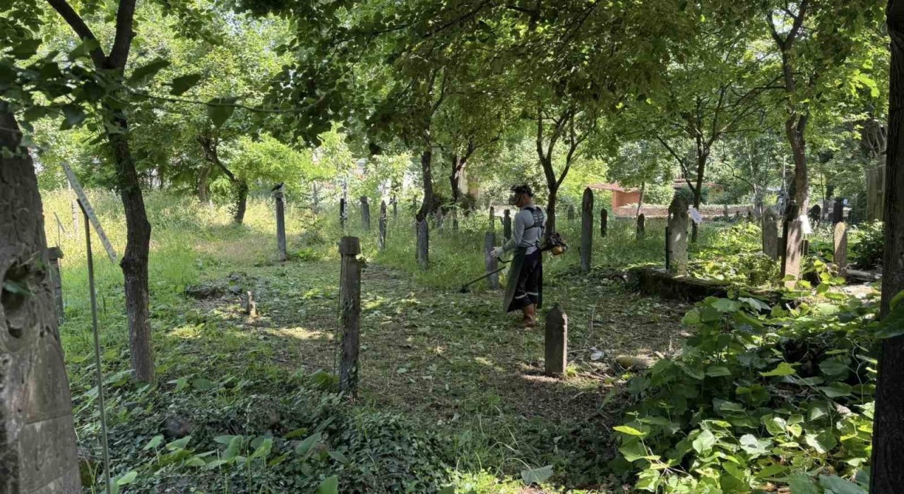 Kartepede mezarlık temizliği