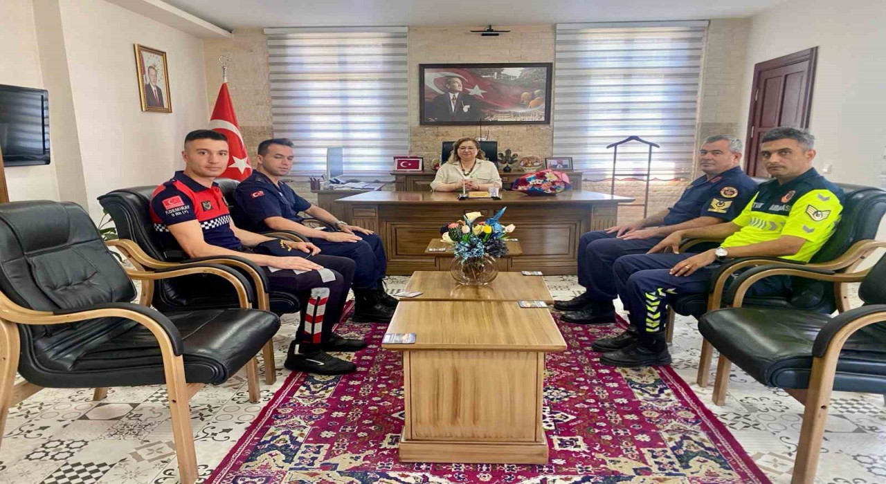 Kaymakam Doğru Germencik jandarmasını ağırladı