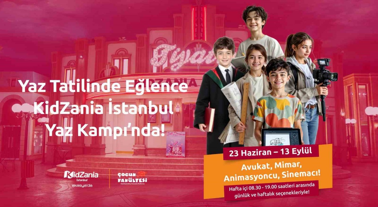 KidZania İstanbul Yaz Kampına özel mesleklerle misafirlerini ağırlayacak