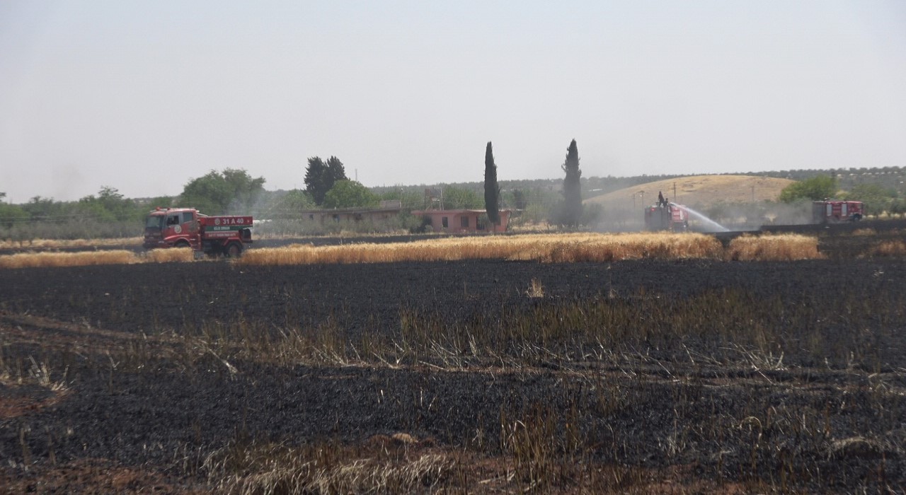 Kiliste buğday tarlasında yangın