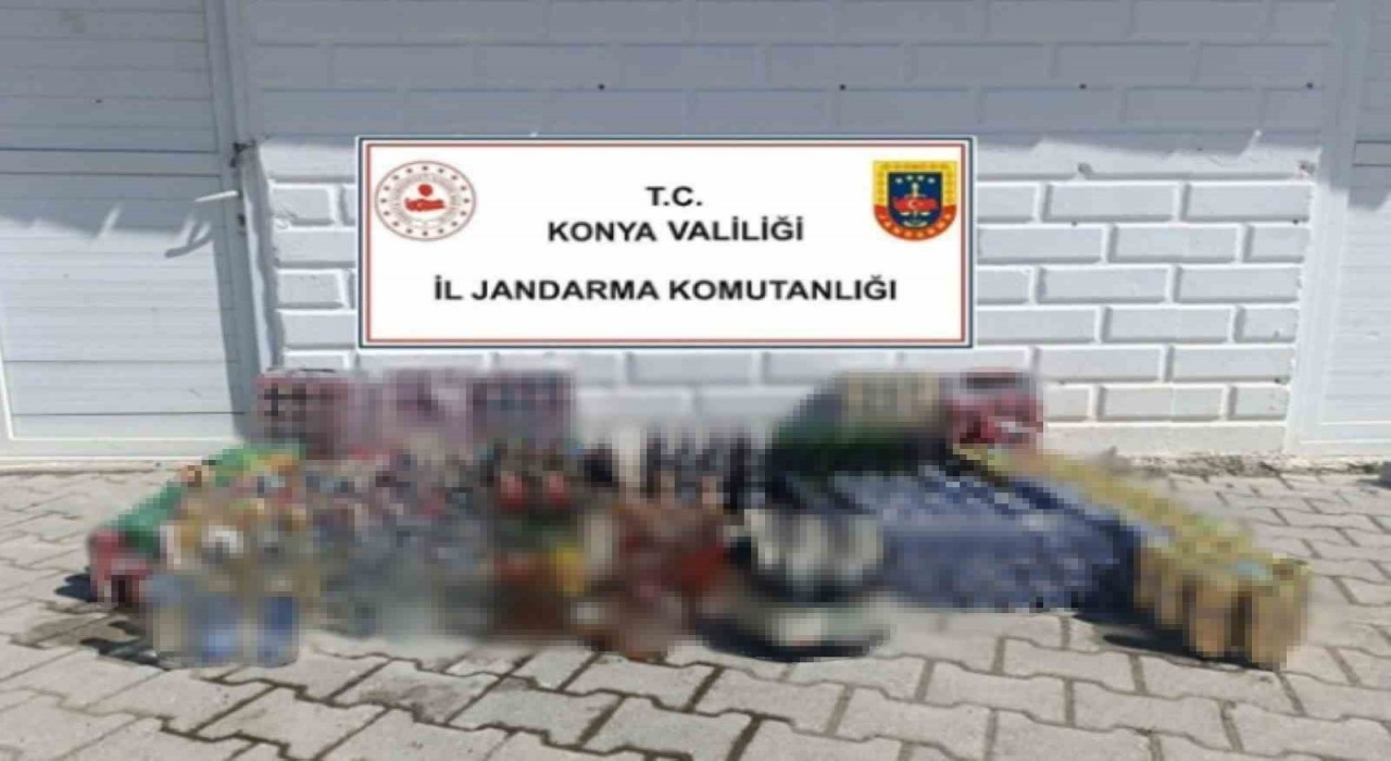 Konyada jandarmadan izinsiz alkollü içecek satışına darbe