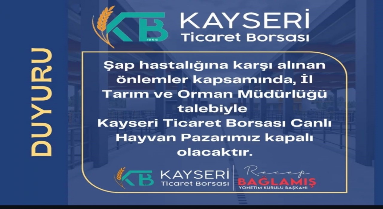 KTB Canlı Hayvan Pazarında şap hastalığı önlemi