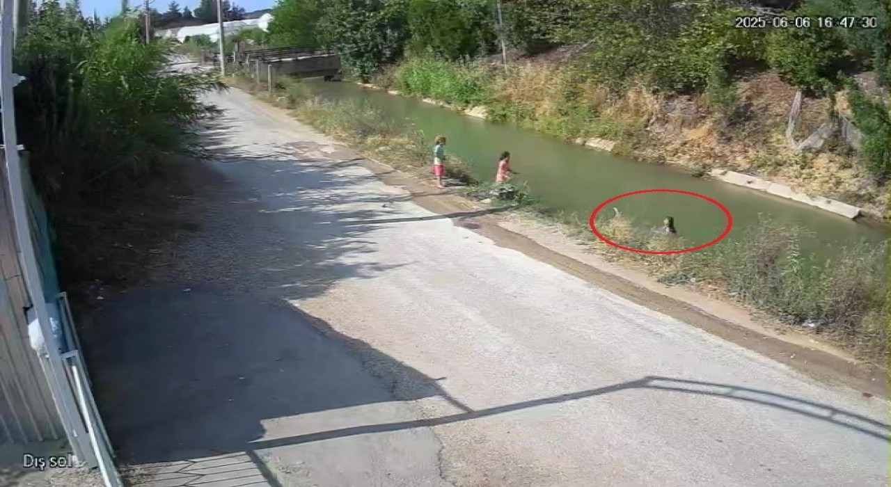 Küçük çocuğun sulama kanalına düşüp hayatını kaybettiği olay anının görüntüleri ortaya çıktı