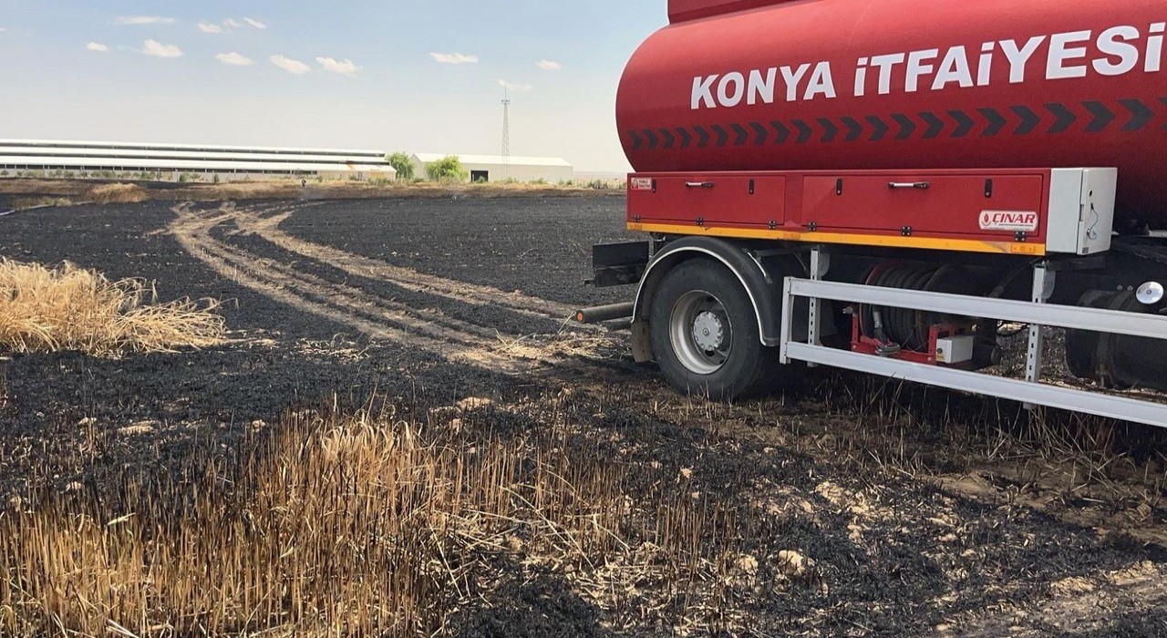 Kuluda buğday tarlası yandı