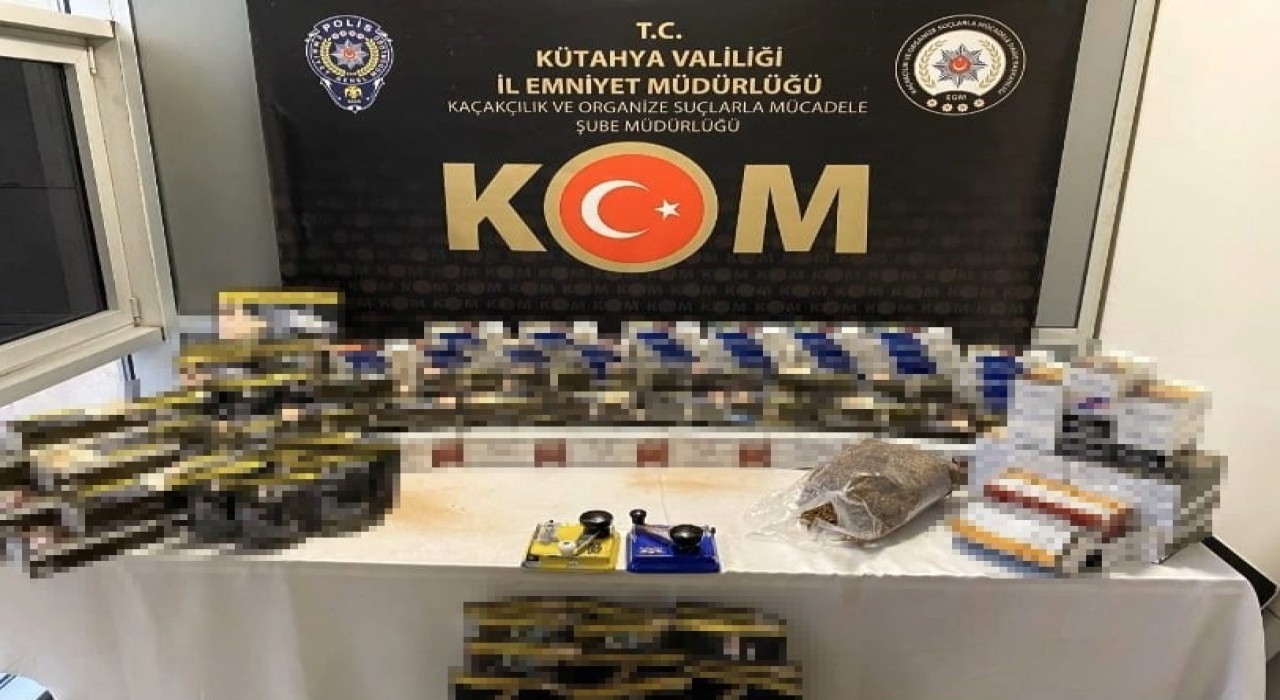 Kütahyada kaçak sigara operasyonu