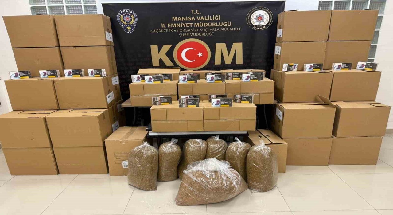 Manisada kaçak tütün ve içki operasyonu: 5 gözaltı