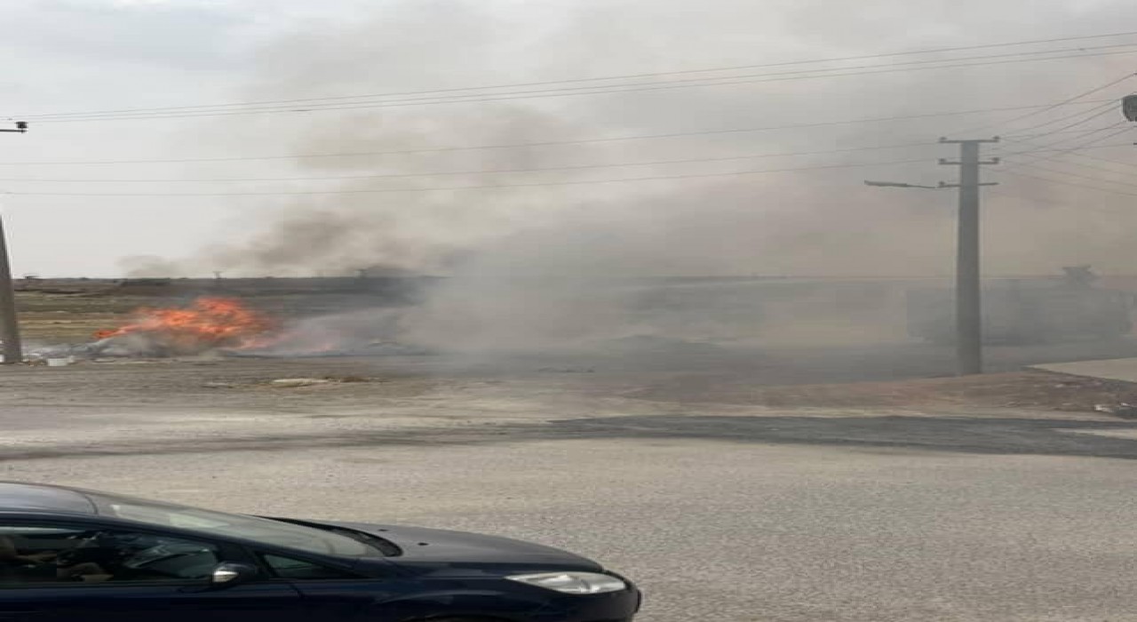 Mardinde çalılık alanda çıkan yangın söndürüldü