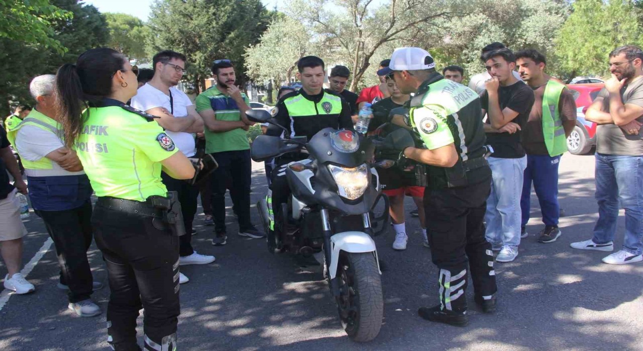 Muğlada trafik güvenliği için KASKOM projesi geniş katılımla devam ediyor