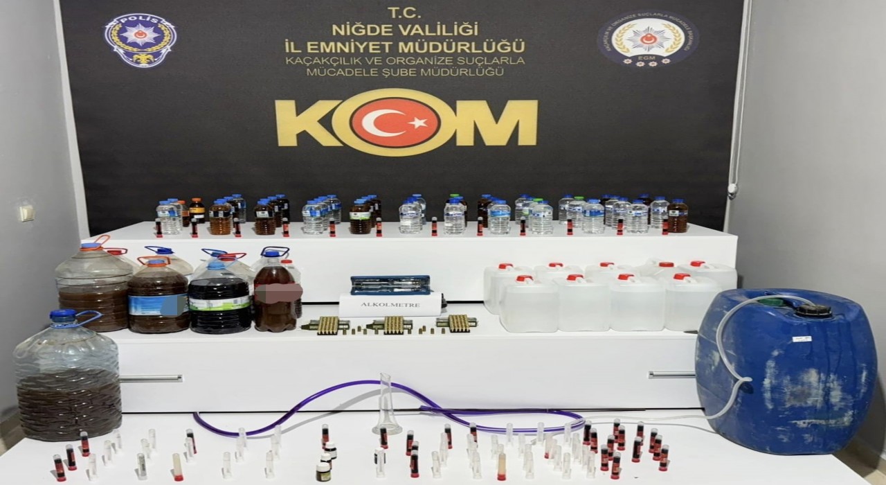 Niğdede sahte alkol operasyonu: 2 kişi tutuklandı