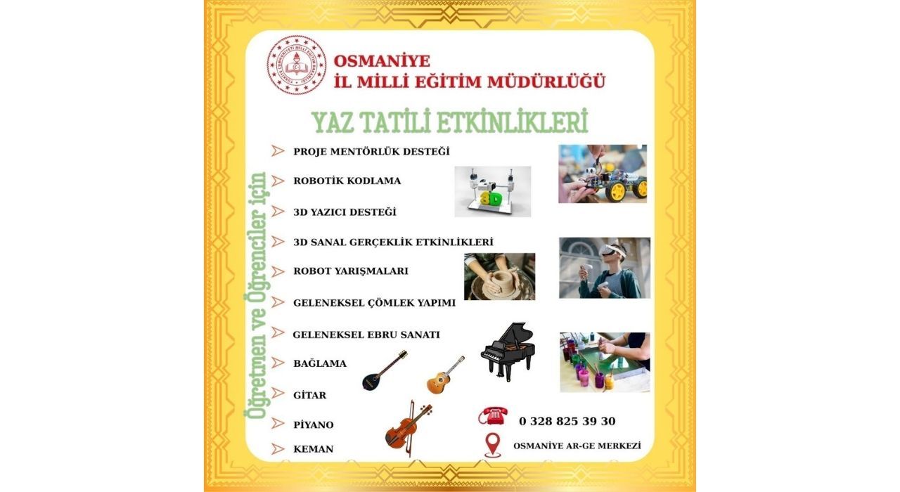 Osmaniye İl Milli Eğitim Müdürlüğü Yaz Etkinliklerini Başlatıyor