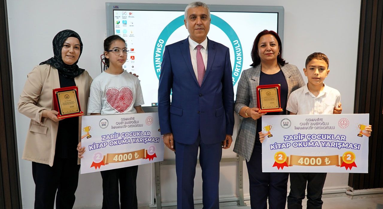 Osmaniye’de “Zarif Çocuklar Kitap Okuma Sınavı”nda Başarılı Öğrenciler Ödüllendirildi