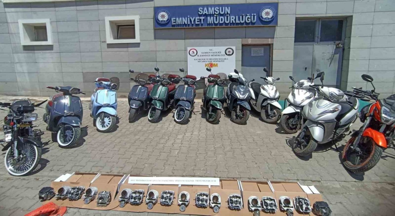 Samsun merkezli 6 ilde motosikletlerde usulsüz silindir hacmi artışı operasyonu: 12 gözaltı