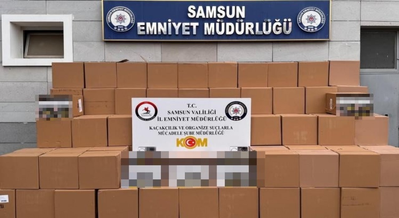 Samsunda 2 milyon 862 bin adet kaçak makaron ele geçirildi