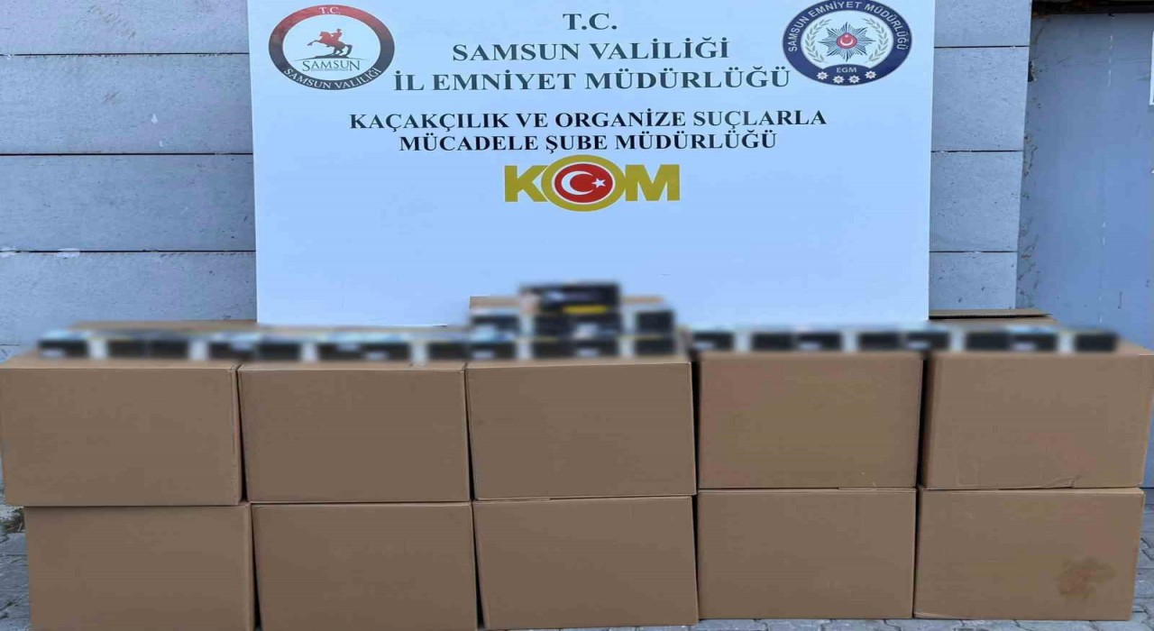 Samsunda 200 bin adet kaçak makaron ele geçirildi