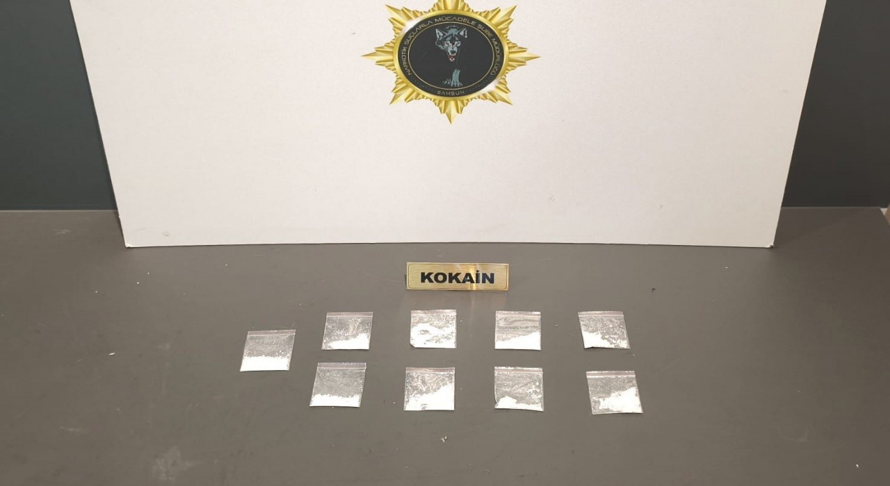 Samsunda 9 paket kokain ele geçirildi: 1 gözaltı