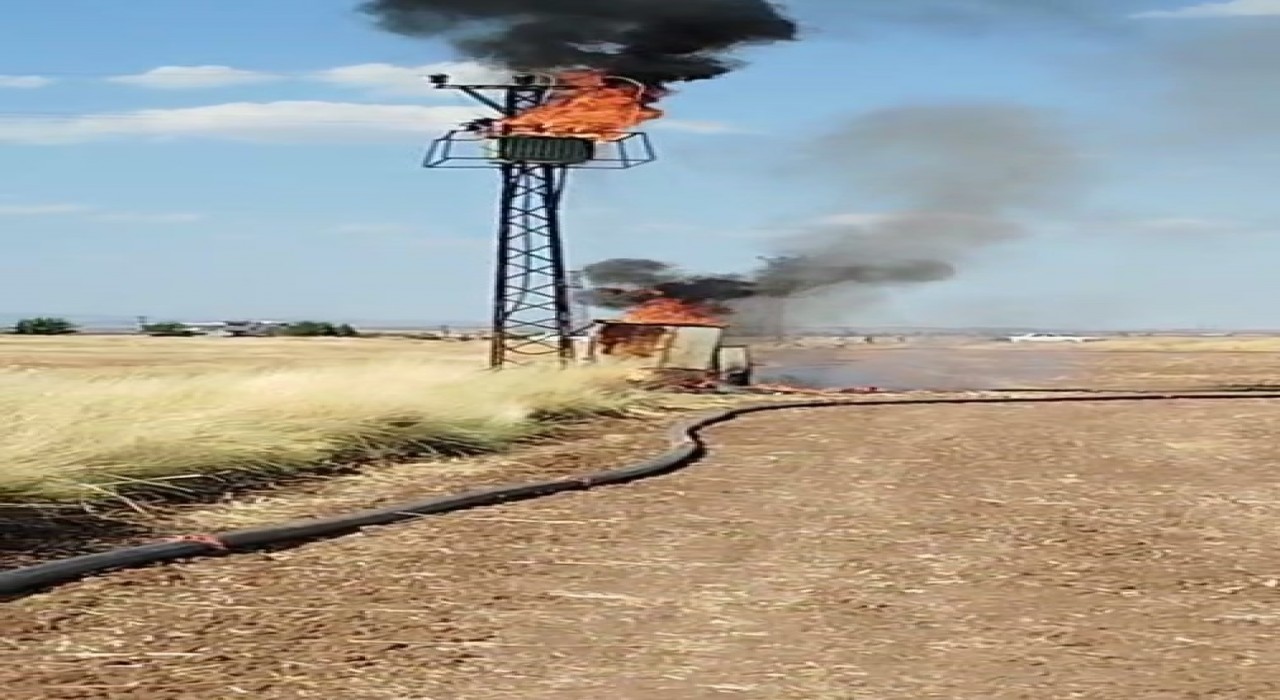 Şanlıurfada trafo yangını korkuttu